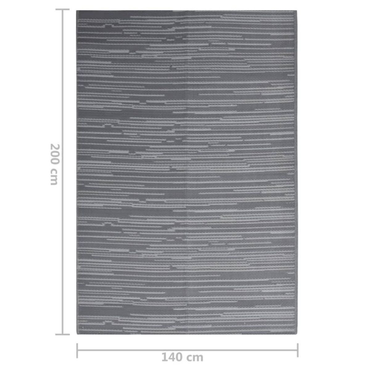 VIDAXL Tapis d'exterieur Anthracite 140x200 cm PP
