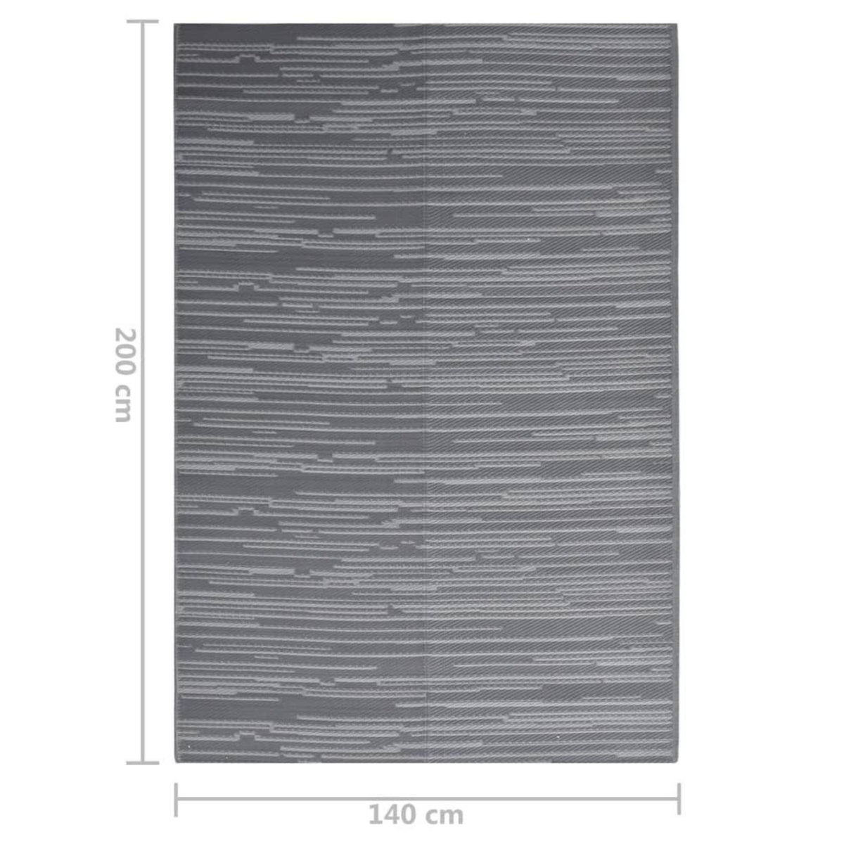 VIDAXL Tapis d'exterieur Anthracite 140x200 cm PP