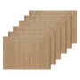 Voir la diapositive 1 : TOILINUX Lot de 6 Sets de table en bambou rectangulaire - 45 x 30 cm