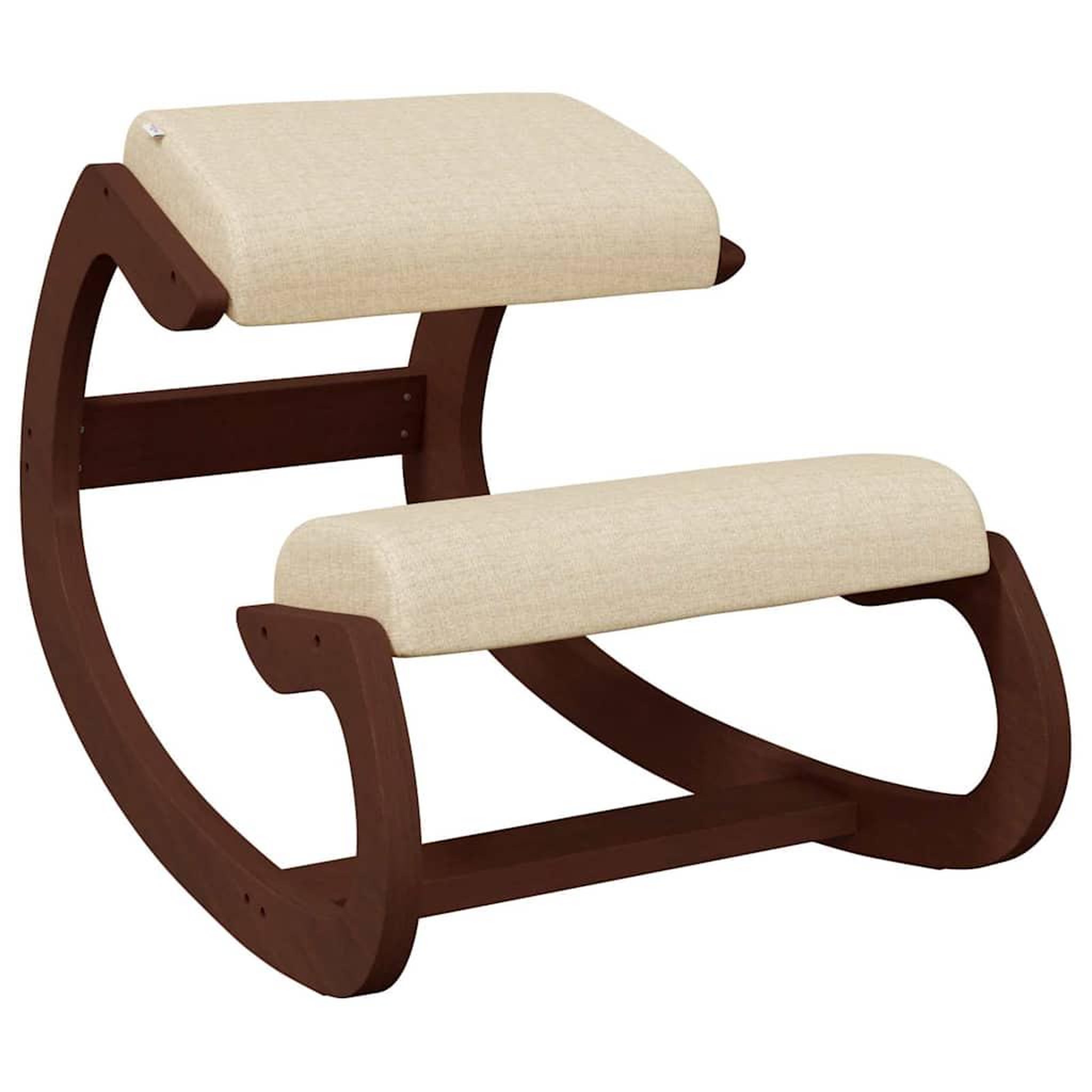 Voir la diapositive 2 : VIDAXL Chaise assis-genoux creme 55x84x55 cm contreplaque de bouleau