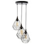 Voir la diapositive 1 : ATMOSPHERA Suspension métal filaire 3 lampes