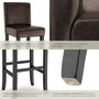 Voir la diapositive 5 : tectake Tabouret de bar rembourré avec dossier marron lot de 2