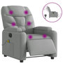 Voir la diapositive 2 : VIDAXL Fauteuil de massage inclinable electrique gris clair tissu