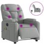 Voir la diapositive 2 : VIDAXL Fauteuil de massage inclinable electrique gris clair tissu