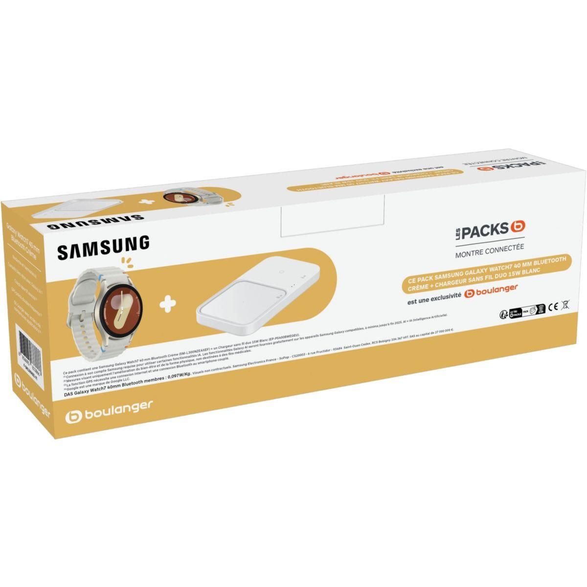 Samsung Montre connectée Pack Galaxy Watch 7 40mm BT Cr + PAD DUO