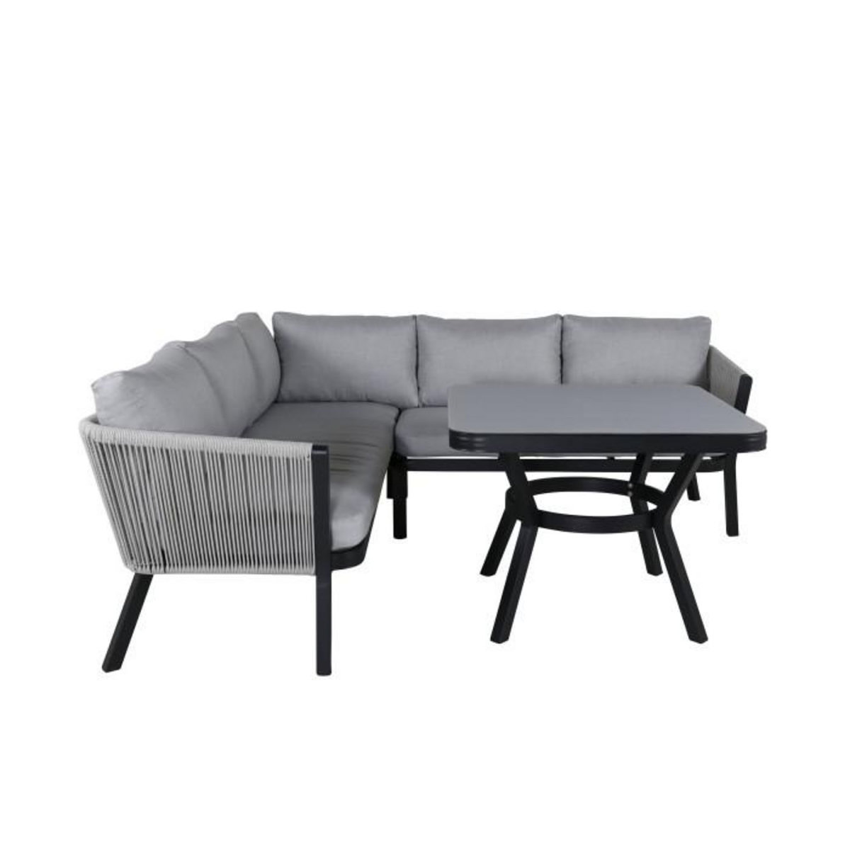 Paris Prix Salon d'Angle de Jardin  Virya  206cm Noir & Gris