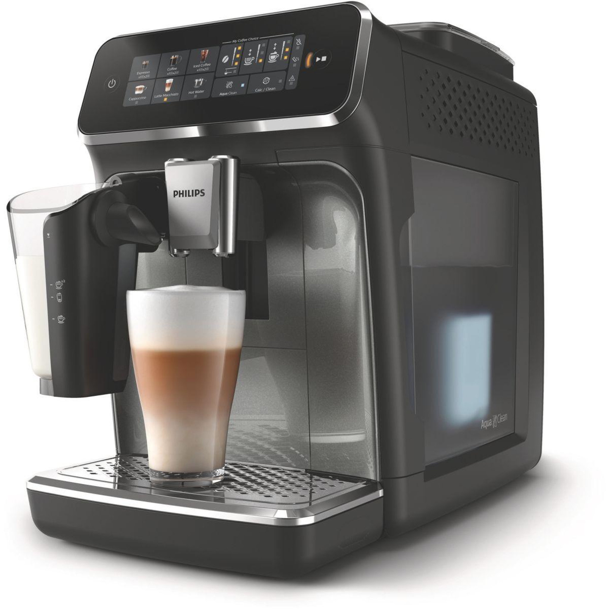Voir la diapositive 2 : Philips Expresso broyeur lattego silent brew ep3349/70