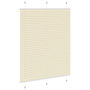 Voir la diapositive 4 : VIDAXL Store plisse creme 110x150cm largeur du tissu 109,4cm polyester