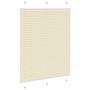 Voir la diapositive 4 : VIDAXL Store plisse creme 110x150cm largeur du tissu 109,4cm polyester