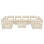 Voir la diapositive 3 : VIDAXL Salon de jardin palette 9 pcs Bois d'epicea impregne
