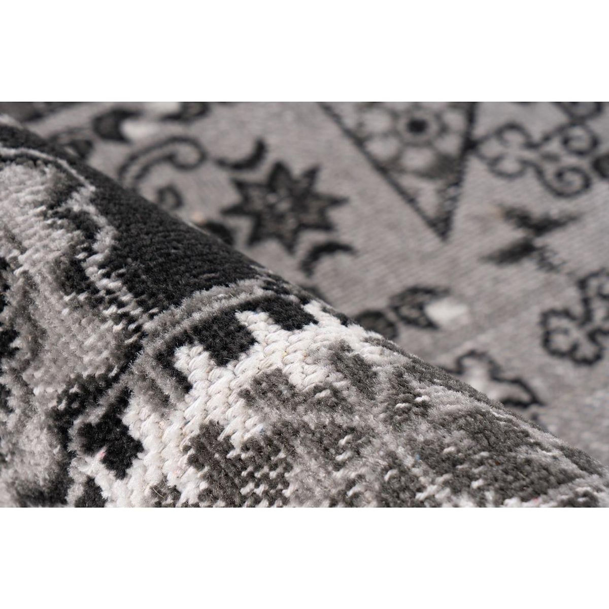 Paris Prix Tapis Patchwork à Poils Courts  Ariya  Gris