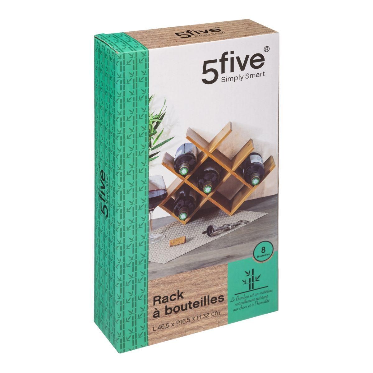 Porte-bouteilles 8 cases en bambou