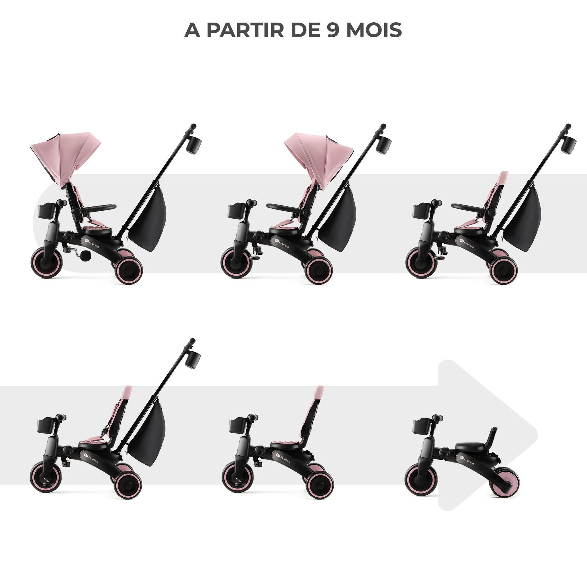 Voir la diapositive 4 : KINDERKRAFT Tricycle jazz 2 pratique et confortable