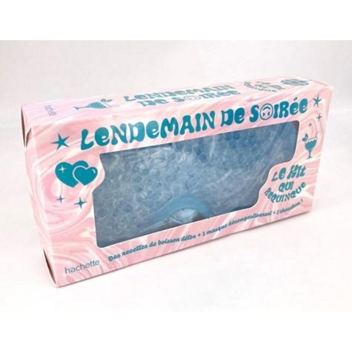 COFFRET LENDEMAIN DE SOIREE, LE KIT QUI REQUINQUE. DES RECETTES DE BOISSON DETOX + 1 MASQUE DECONGESTIONNANT + 1 CHOUCHOU !, Hachette