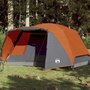 Voir la diapositive 1 : VIDAXL Tente de camping et porche 4 personnes gris orange imperméable