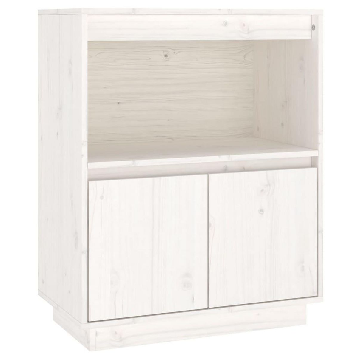 VIDAXL Buffet Blanc 60x34x75 cm Bois massif de pin