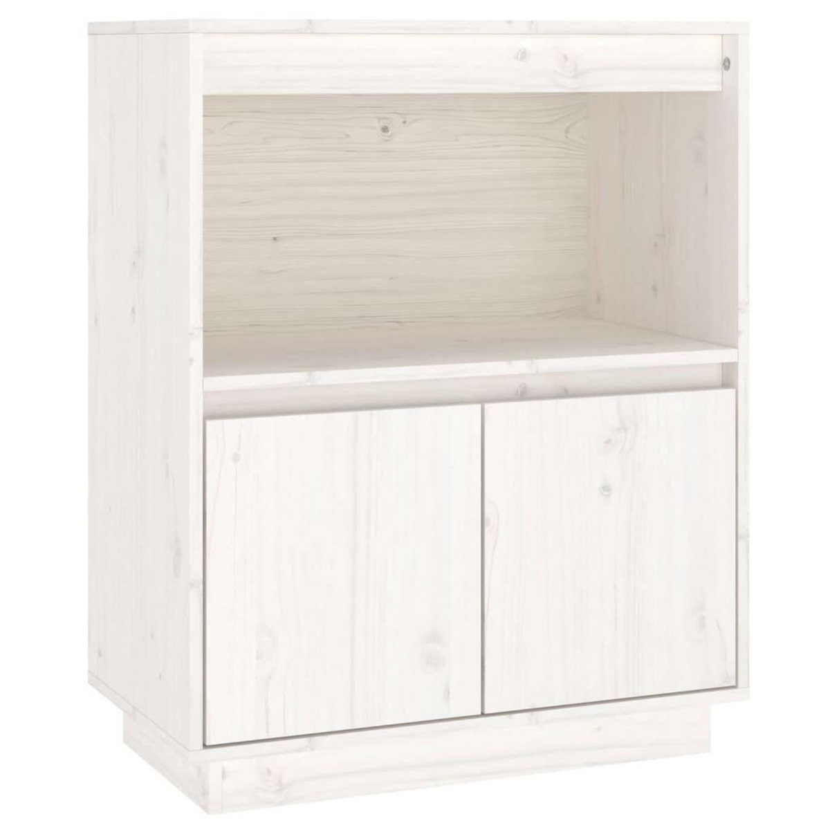 VIDAXL Buffet Blanc 60x34x75 cm Bois massif de pin