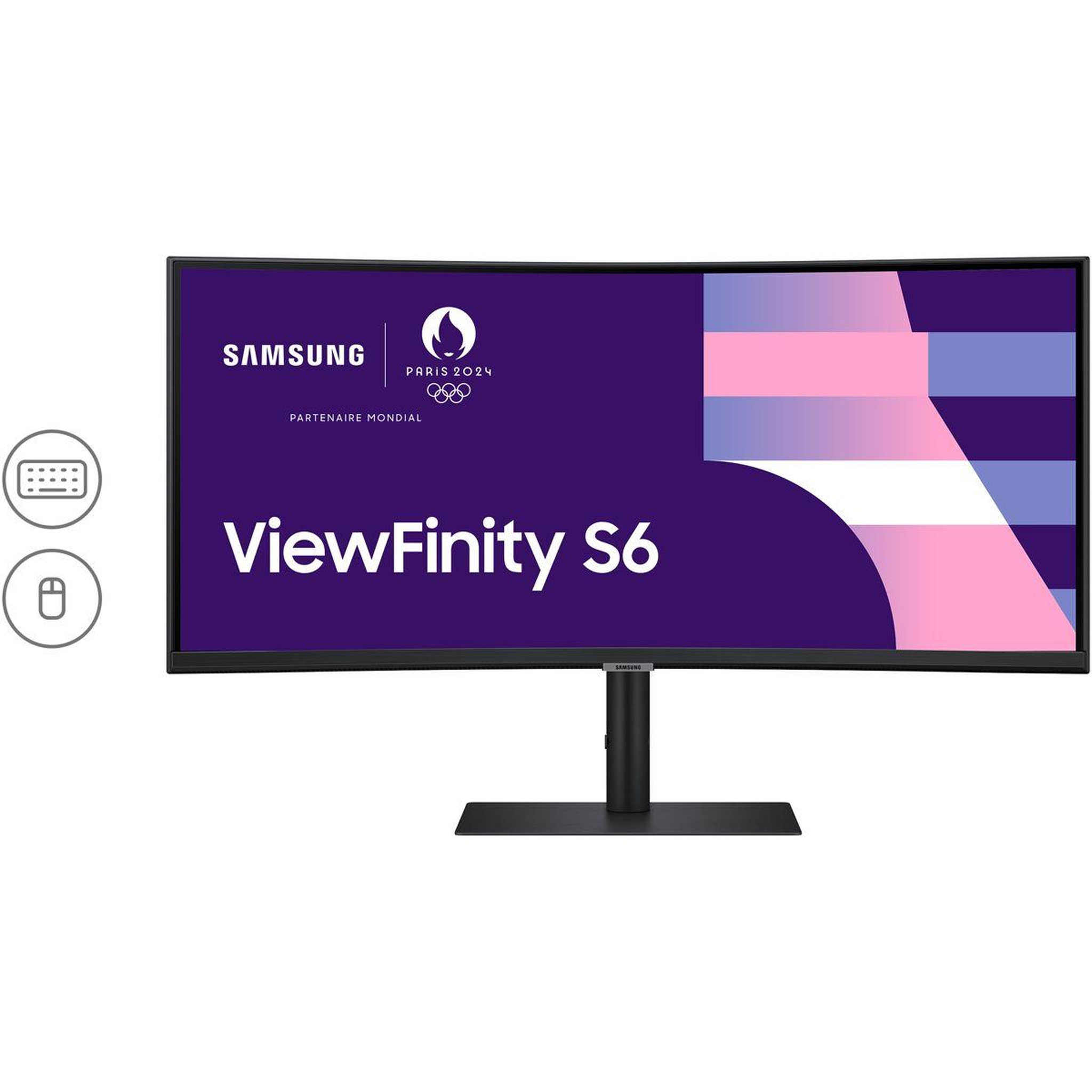 Samsung Ecran pc viewfinity s6 s65uc 34  va incurvé wqhd 100  hdmi dp usb-c 90w