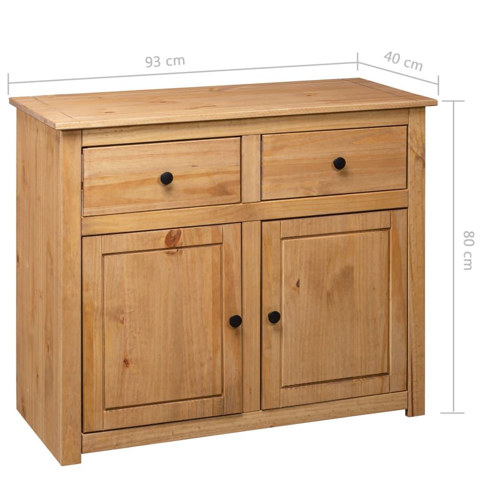 Voir la diapositive 6 : VIDAXL Buffet 93x40x80 cm Pin solide Assortiment Panama