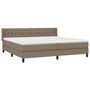 Voir la diapositive 3 : VIDAXL Sommier a lattes de lit avec matelas Taupe 200x200 cm Tissu