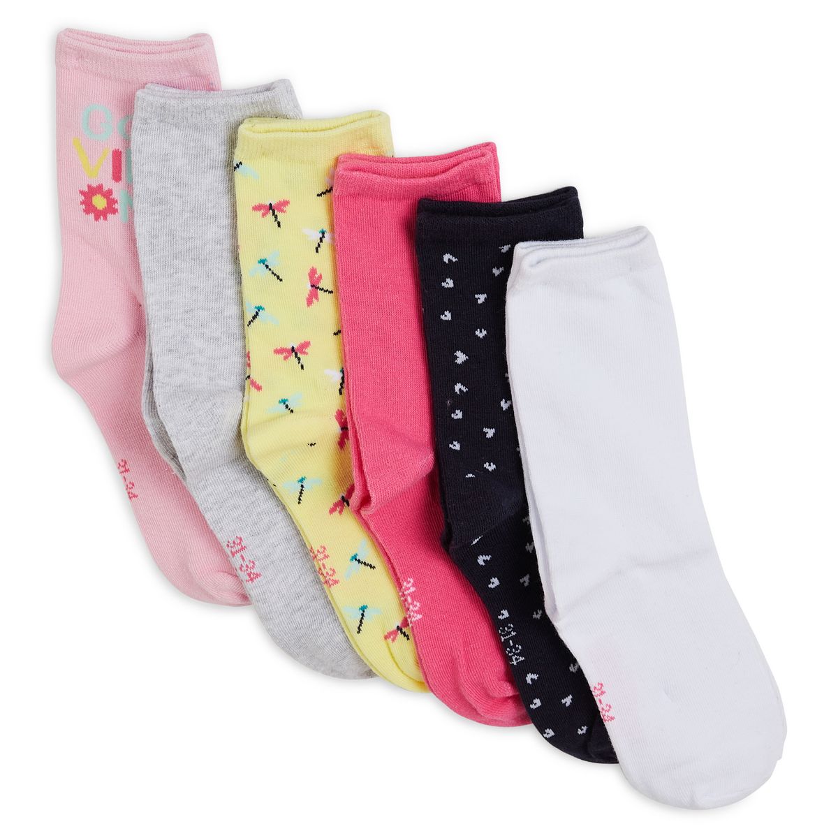 INEXTENSO Lot de 6 chaussettes fille