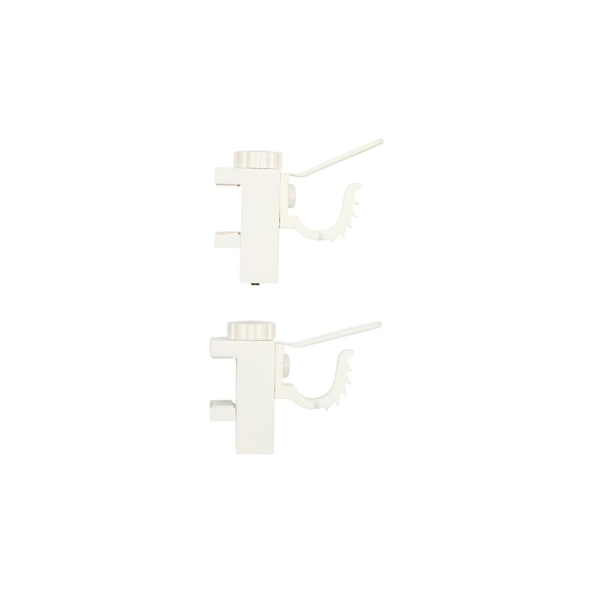Voir la diapositive 2 : Je cherche une idee Lot de 2 supports de tringle  clips  6cm blanc