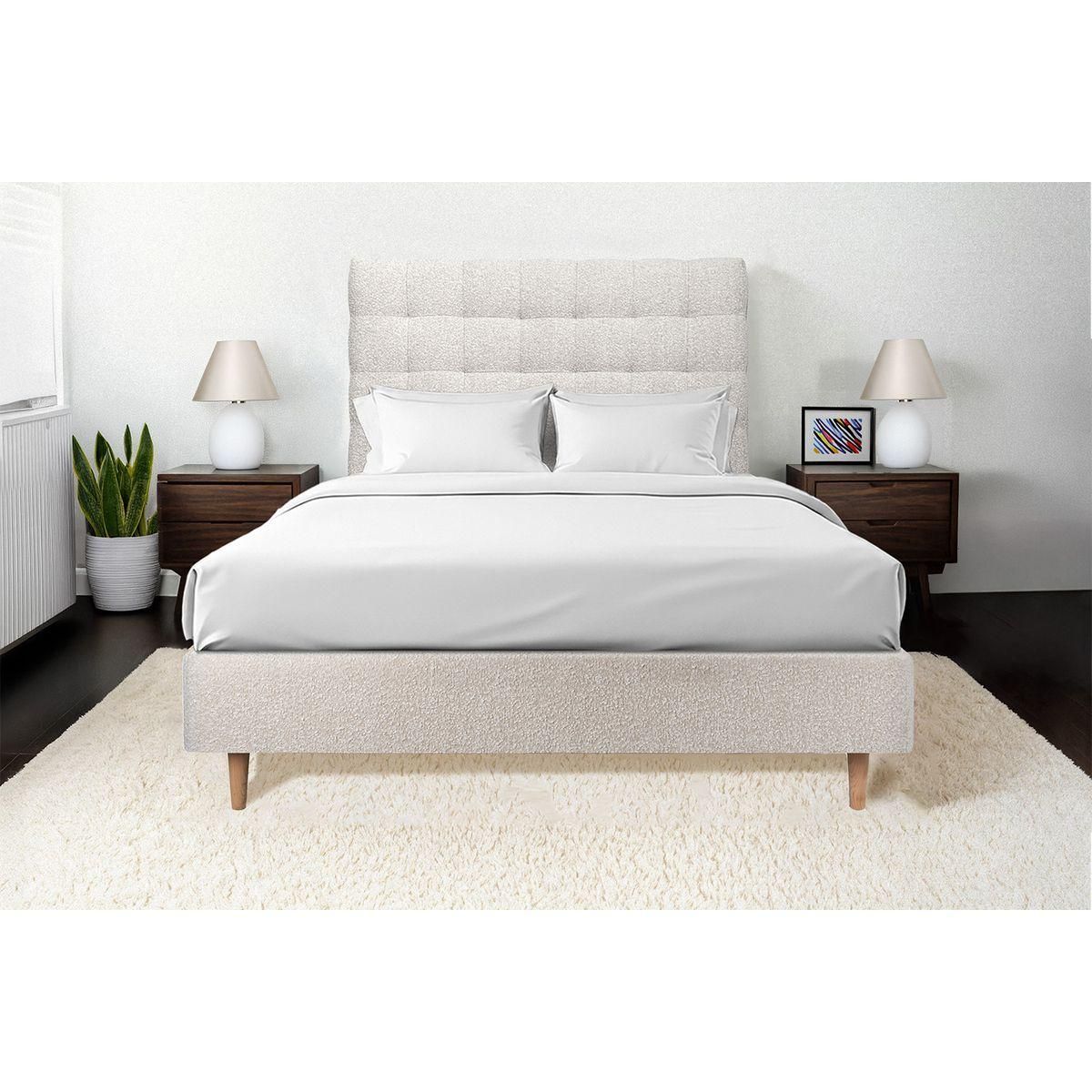 Sommeil de Plomb Tete de lit Capitonnée Bouclette  - Ep 10 cm rembourré