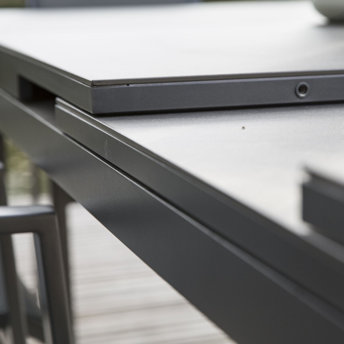 GARDENSTAR Table de jardin aluminium gris 256.8/321x100cm TOUQUET