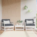 VIDAXL Chaises de jardin lot de 2 blanc bois massif de pin