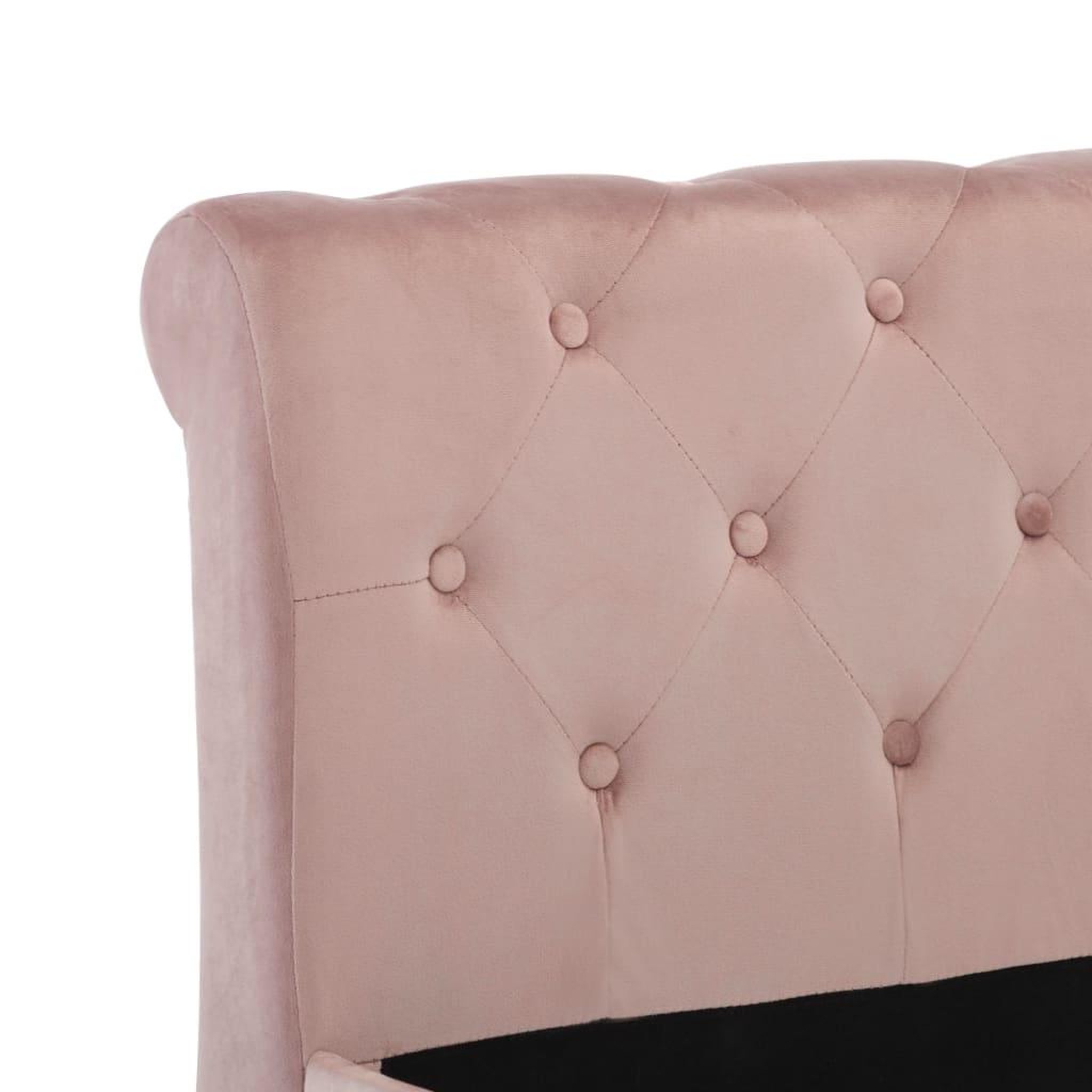 Voir la diapositive 5 : VIDAXL Cadre de lit Rose Velours 90x200 cm