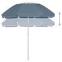 Voir la diapositive 2 : VIDAXL Parasol de plage bleu 300 cm
