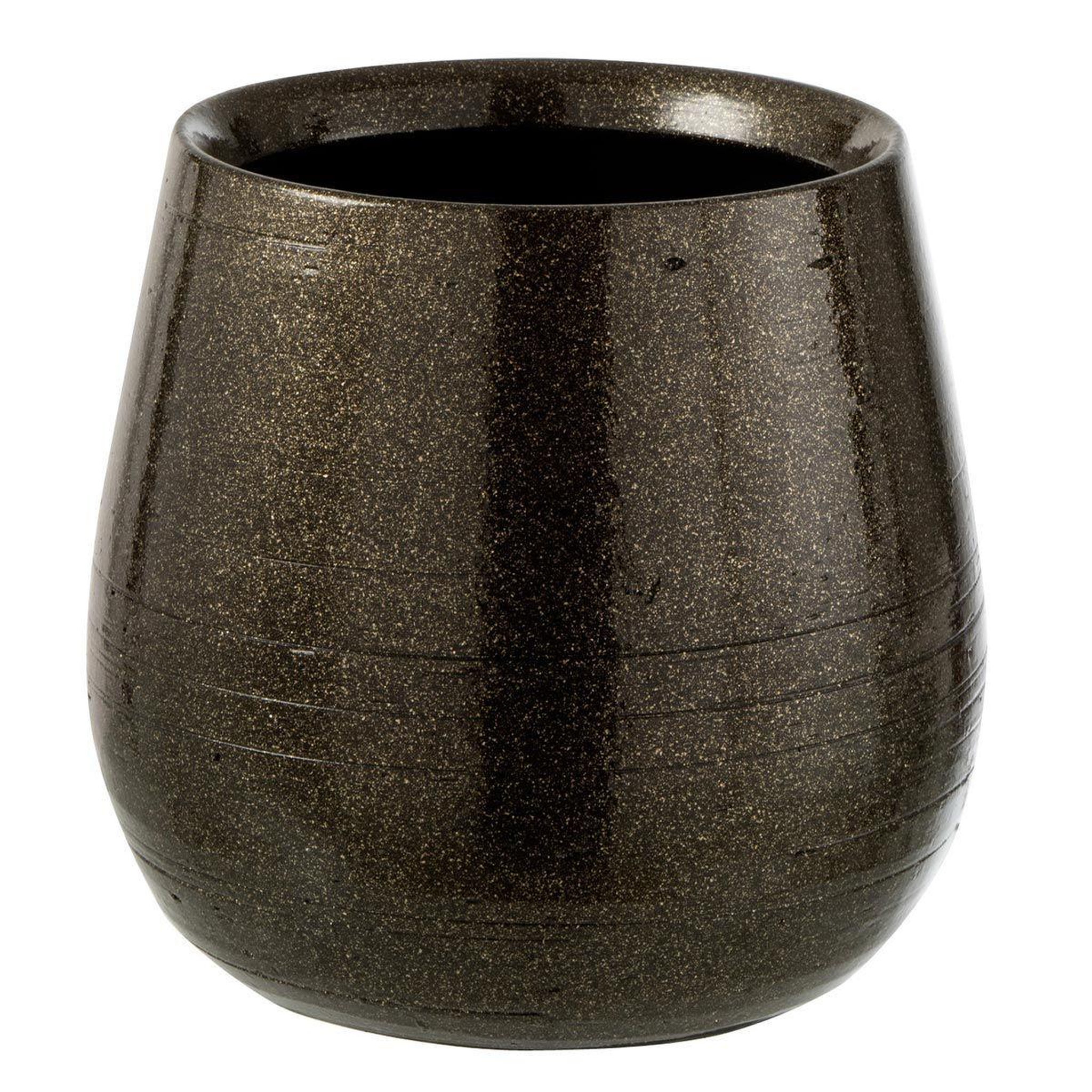 J-LINE Cache-pot en céramique  brillant  20cm vert