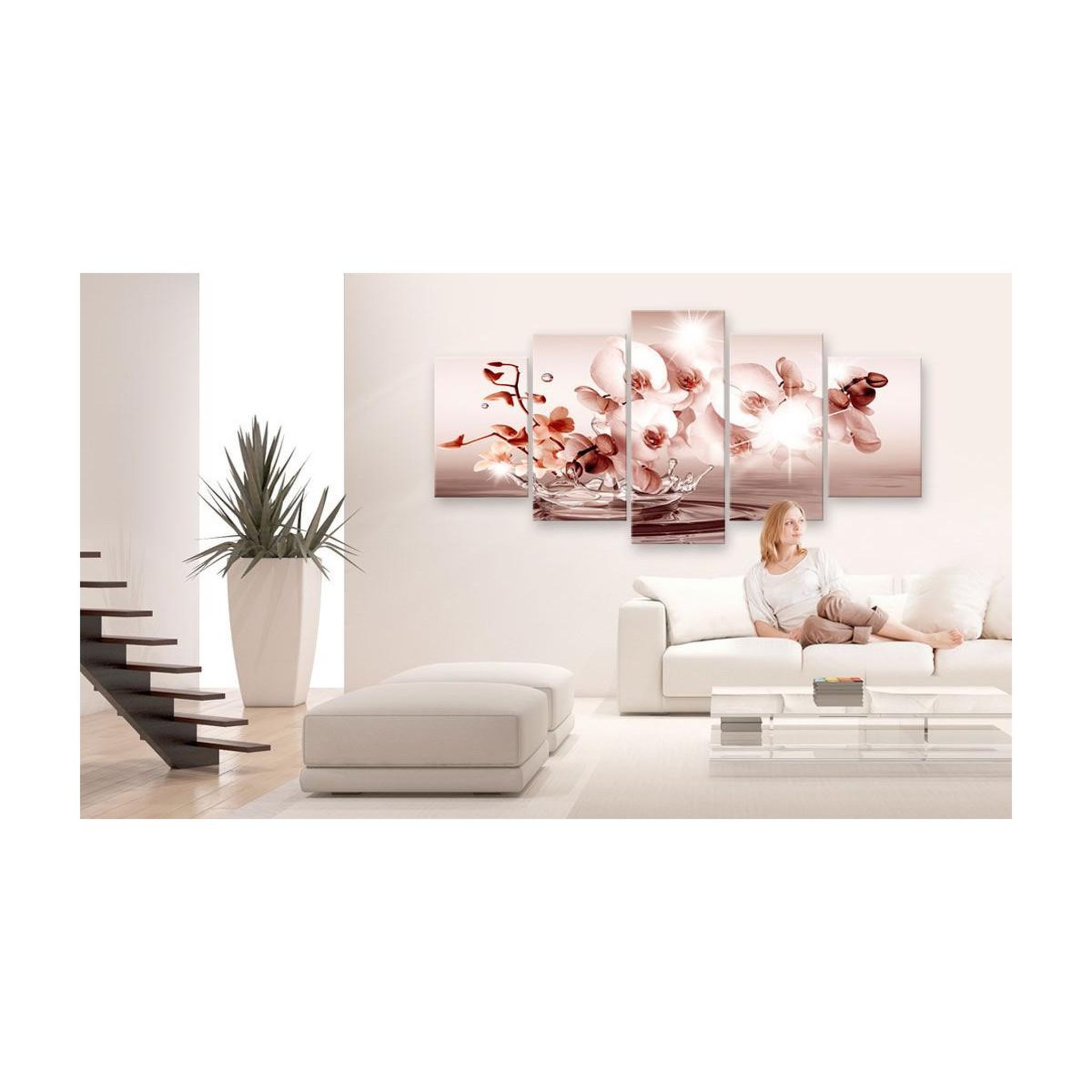Voir la diapositive 2 : Paris Prix Tableau imprimé  orchidée lyrique