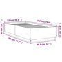 Voir la diapositive 6 : VIDAXL Cadre de lit avec LED sans matelas gris beton 90x200 cm