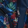 Voir la diapositive 6 : FREEGUN Sac à dos 2 compartiments bleu motifs fleurs 
