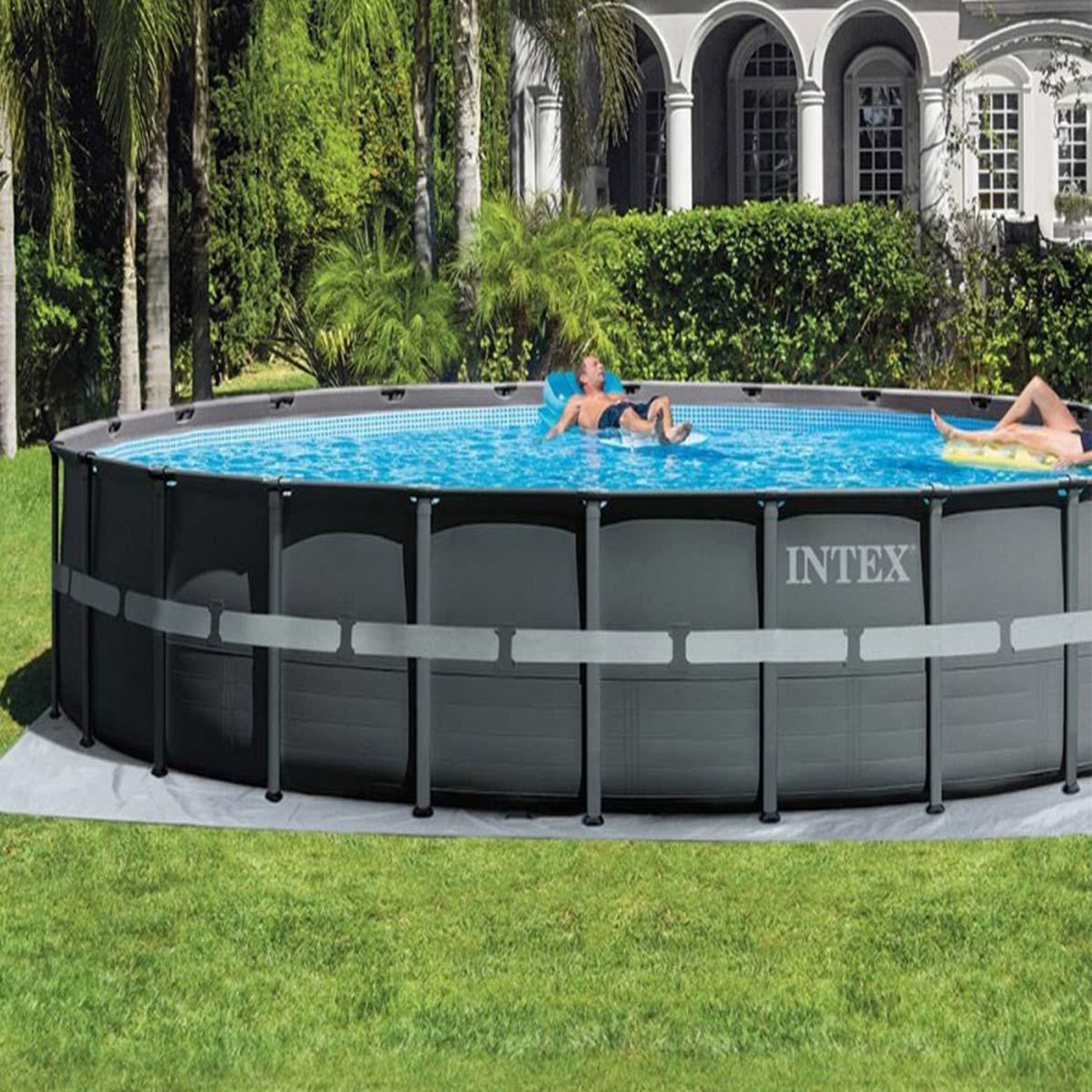 Voir la diapositive 4 : INTEX Piscine tubulaire Ultra XTR Frame ronde 7,32 x 1,32 m - Intex