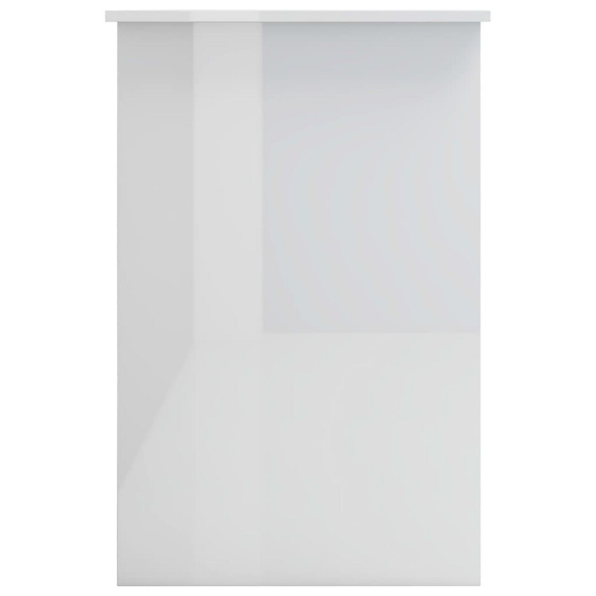 VIDAXL Bureau Blanc brillant 100x50x76 cm Bois d'ingenierie