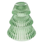 ATMOSPHERA Photophore de Noël en Verre  Sapin  10cm Vert
