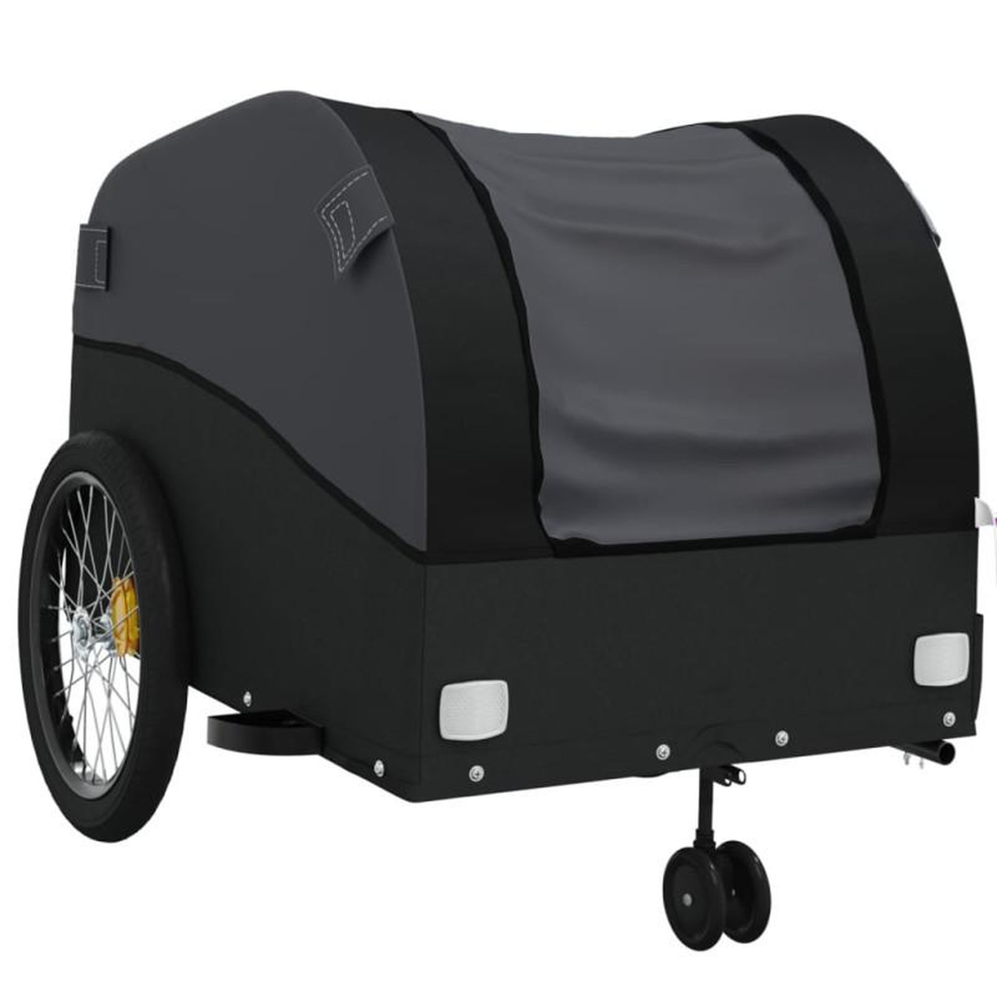 Voir la diapositive 4 : VIDAXL Remorque de vélo noir 45 kg fer