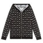 Sonia Rykiel Sweat Zippé /Blanc Fille A15032. Coloris disponibles : Noir