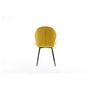 Voir la diapositive 3 : Lot de 2 chaises arrondies pieds métal noir LINE