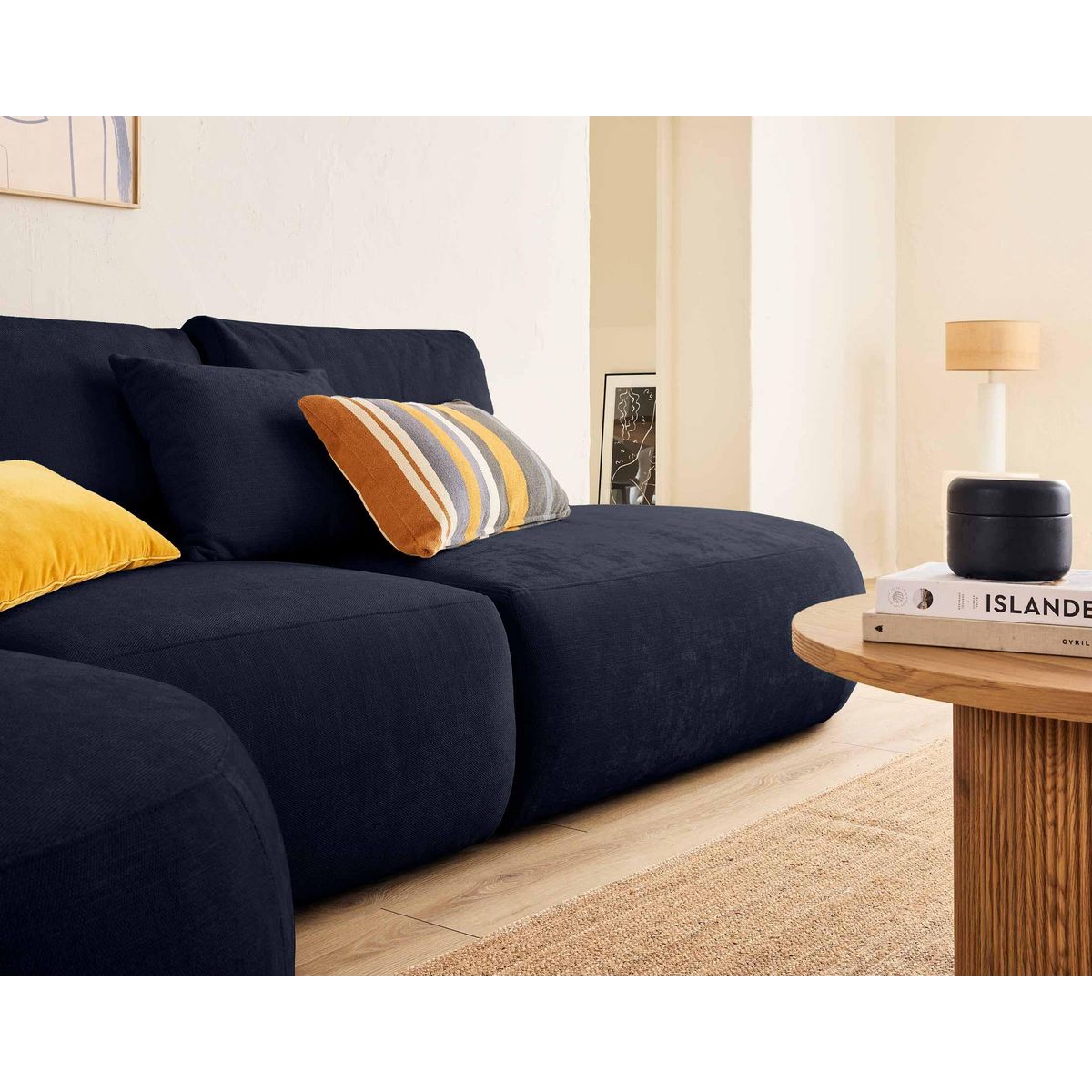 LISA DESIGN Santorini - module d'assise sans accoudoirs - en tissu texturé