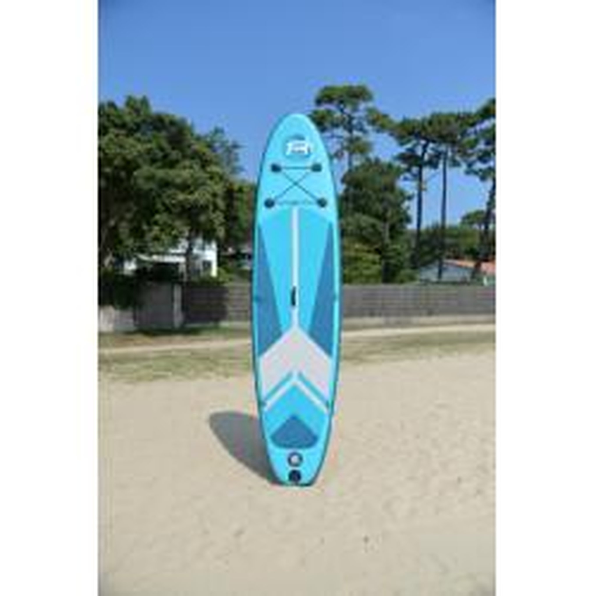 Voir la diapositive 2 : ROHE Stand Up Paddle gonflable INDIANA BLUE ROHE 10'6'' (320cm) 30'' (76cm) 6'' (15cm) avec Pompe, Pagaie, Leash et Sac de transport