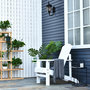 Voir la diapositive 6 : OUTSUNNY Fauteuil de jardin Adirondack chaise longue inclinable en bois 97L x 73l x 93H cm blanc