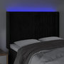 Voir la diapositive 4 : VIDAXL Tete de lit a LED Noir 147x16x118/128 cm Velours