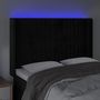 Voir la diapositive 4 : VIDAXL Tete de lit a LED Noir 147x16x118/128 cm Velours