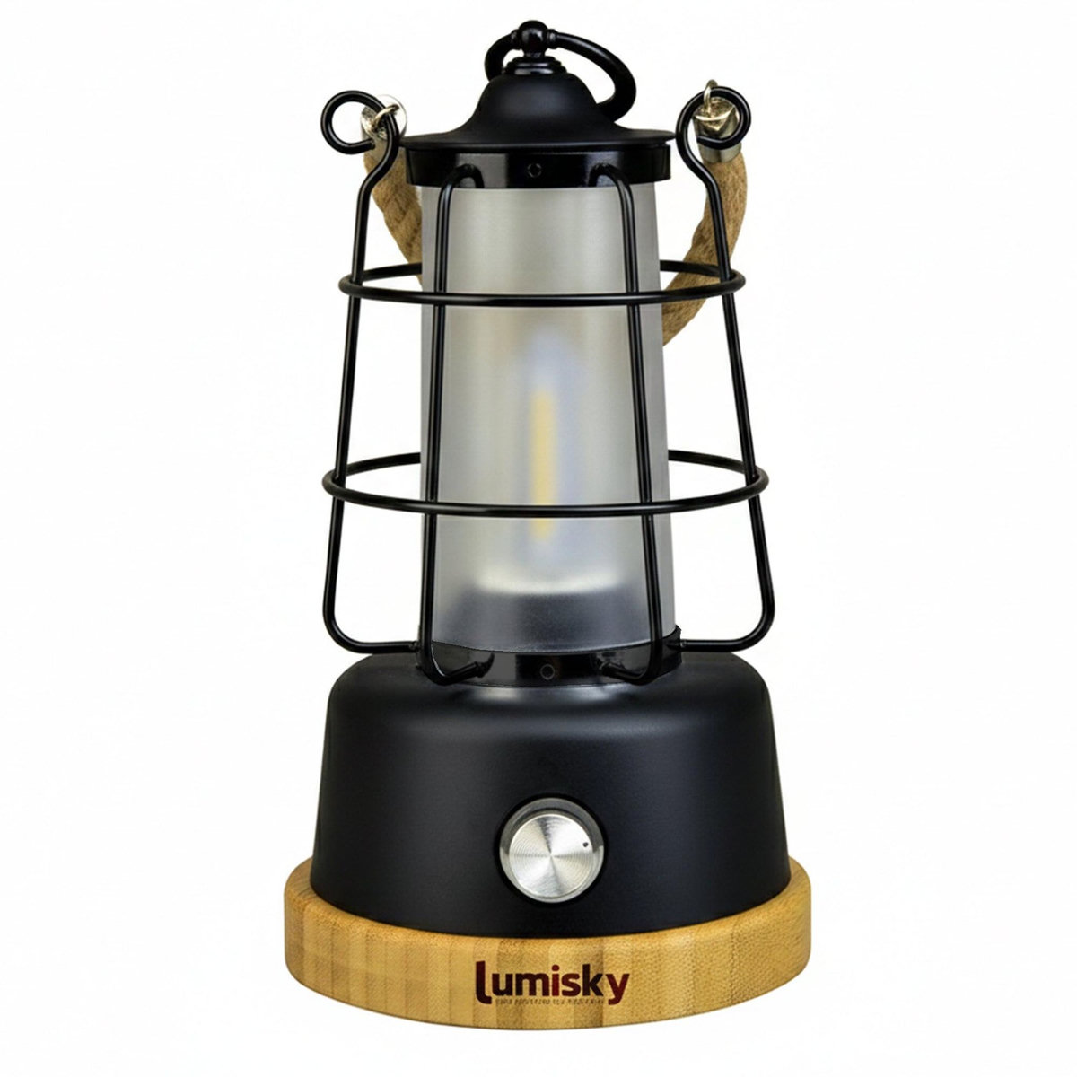 Lumisky Lanterne sans fil LED WILDY Noir Metal H23CM