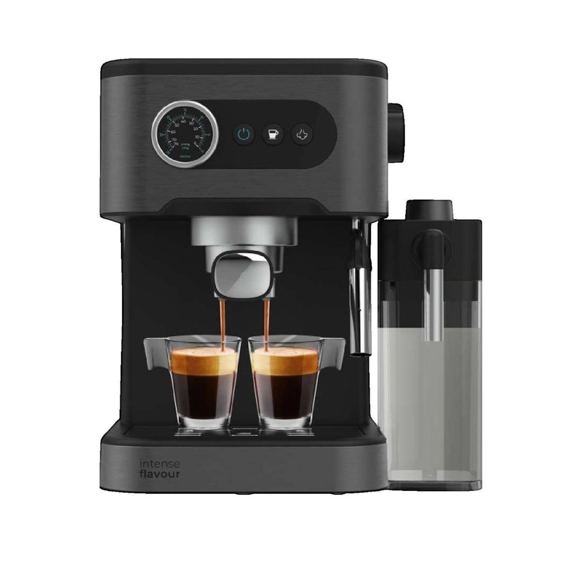 CECOTEC Machine à Expresso Manuelle Cecotec 20 Bars Pression avec Lance à Vapeur Ajustable, Réservoir d'Eau 1,5L et Récipient à Lait 550ml