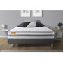 Voir la diapositive 1 : SEPTNUITS Matelas + sommier kit gris Memo Spring Ressorts ensachés MAXI épaisseur