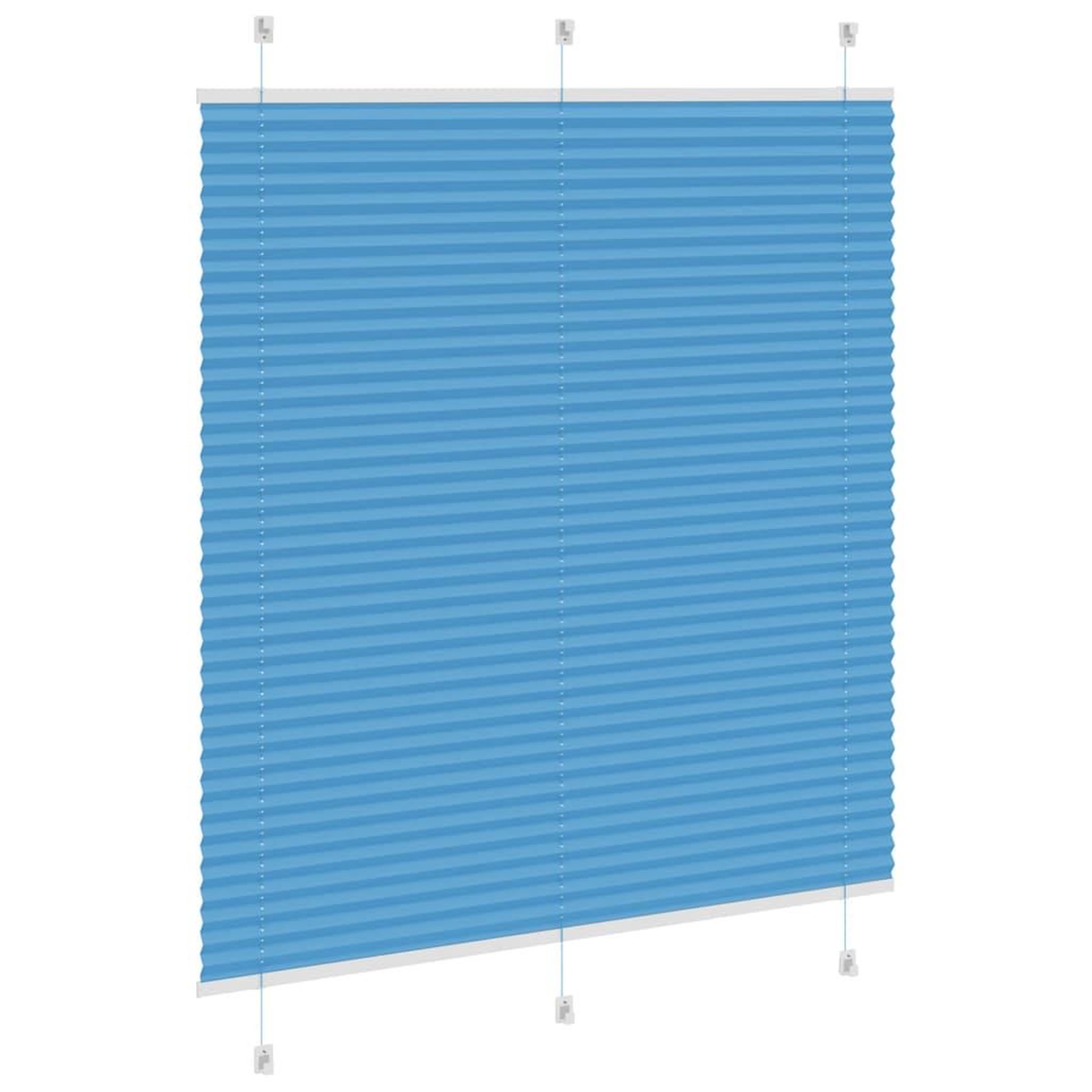 Voir la diapositive 4 : VIDAXL Store plisse bleu 115x100 cm largeur du tissu 114,4cm polyester